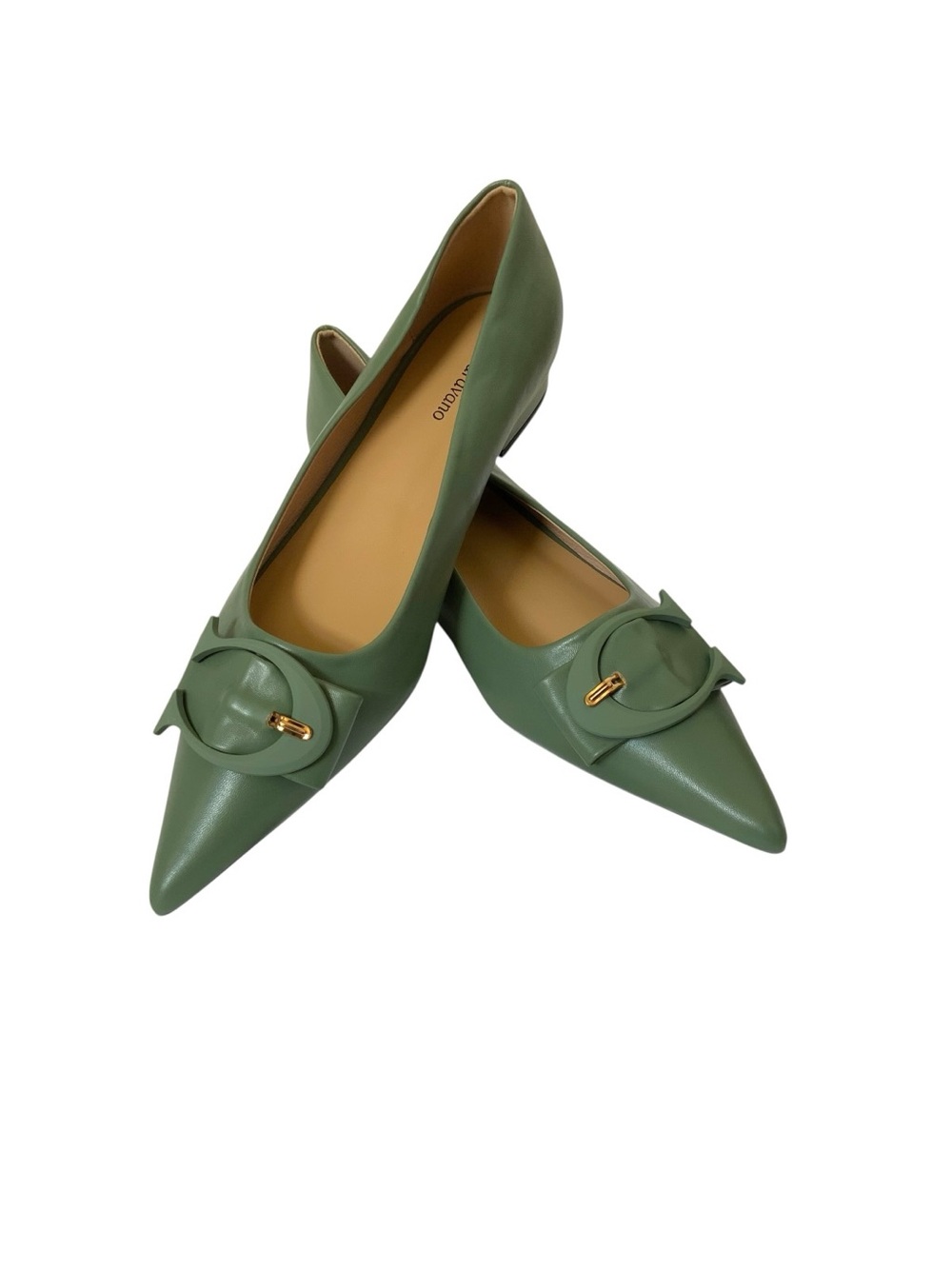 C.Paravano C Buckle Pointed Toe Flats Size 41